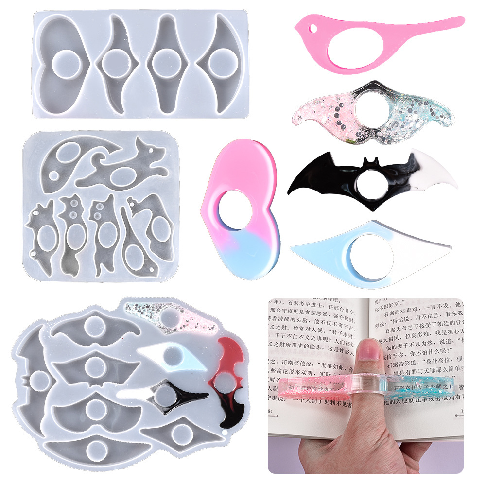 Resin Art Made Simple Book - DIYクリスタルミラーシリコンモールドマルチスタイルブックリングリーディングツールリングモールドジュエリーメイキング用