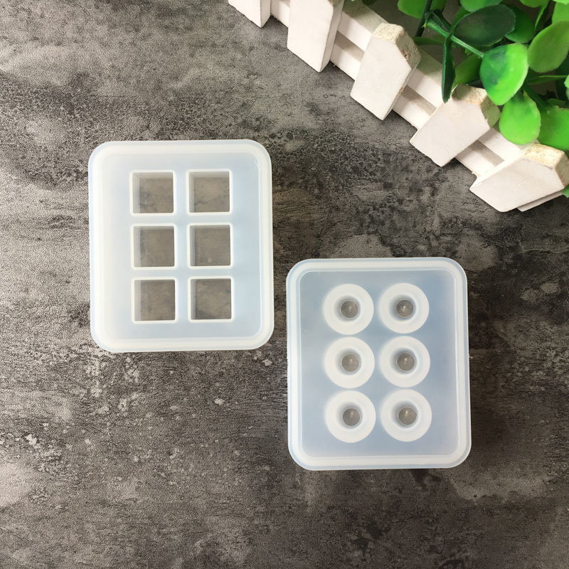 Resin Art Glue - シリコーン型 16 ミリメートルキューブボールビーズ 6 コンパートメント樹脂シリコーン金型手作り DIY