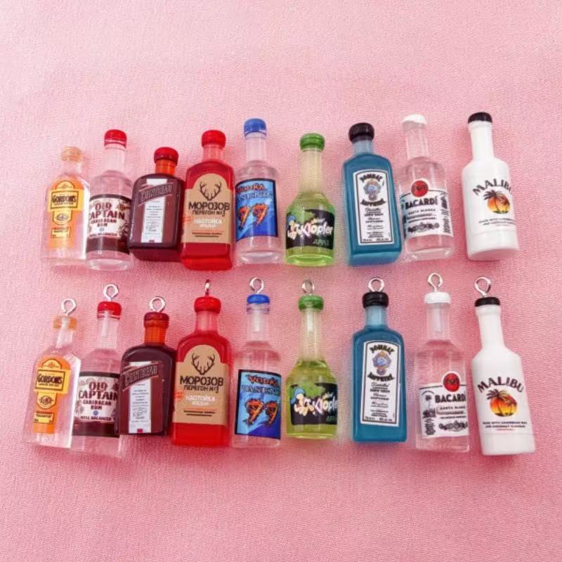 Resin Art Hanging - 11個入り ミニシミュレーションレジン 3Dペンダント イヤリング キーホルダー ペンダント