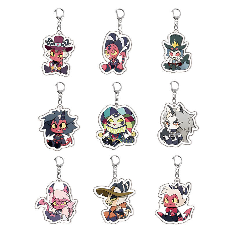 Resin Art Hanging - ハズビンホテル新しいアクリル人気アニメ関連商品楽しいキーホルダーバッグチャームペンダントQバージョンクリエイティブアクセサリージュエリー
