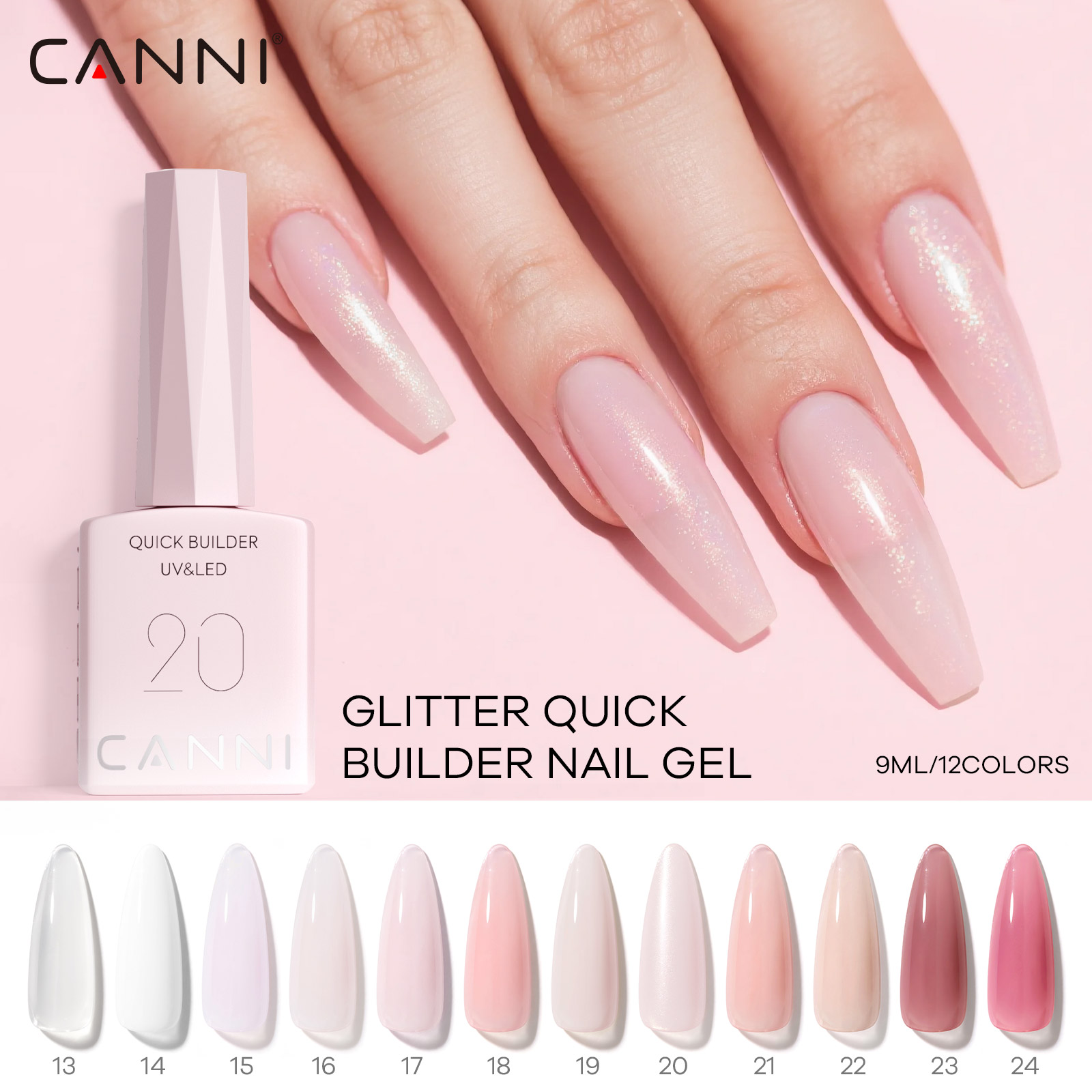 Uv Lamp Nail Resin - CANNI UV建築ジェル ファストビルダー ネイルジェル ボトル入り HEMA