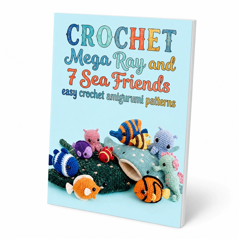 Resin Art Made Simple Book - 初心者向けかぎ針編みブック 7 簡単ステップバイステップのかわいい海の模様