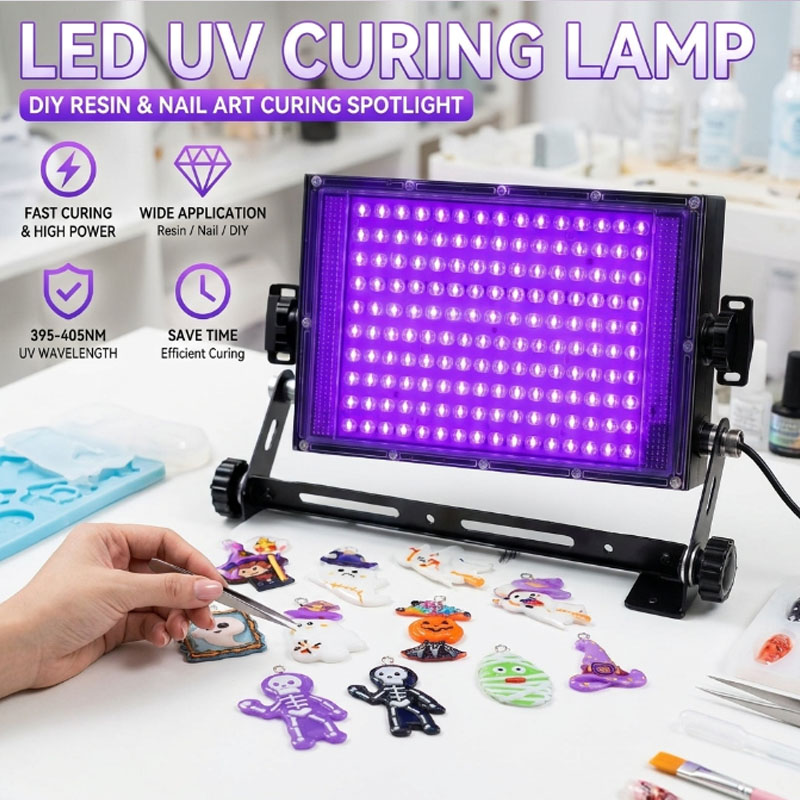 Uv Lamp Nail Resin - 超明るいLED UV硬化ランプ - DIYレジンエポキシ、ネイルアートジェル、接着剤、ジュエリー製作に最適 - 高速硬化ツール。