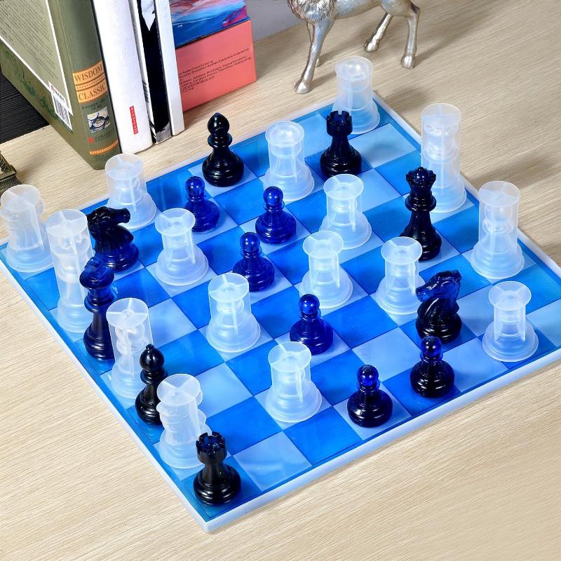 レジンチェスセット型、チェス盤付きシリコンレジン型、3Dシリ - Resin Art Table のレビューと価格