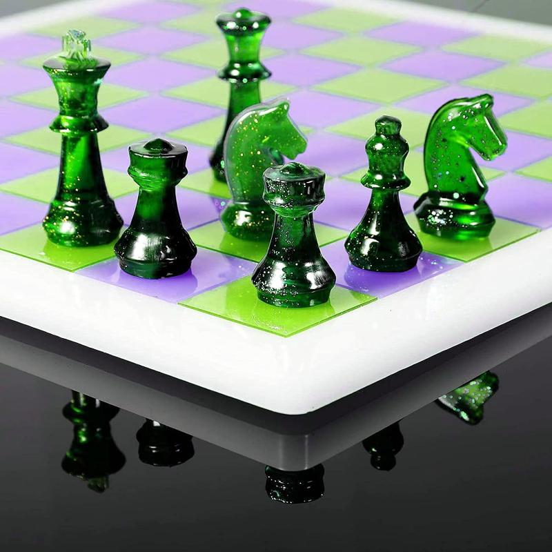 レジンチェスセット型、チェス盤付きシリコンレジン型、3Dシリ - Resin Art Table のレビューと価格
