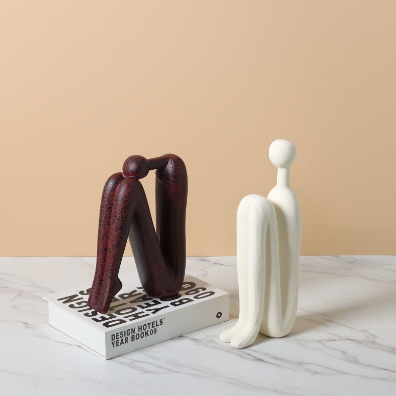 抽象的なフィギュア、ミニマリズム、樹脂彫刻アート、デスクデコ - Resin Art Aesthetic のレビューと価格