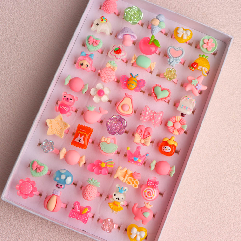10/20/30/50/100 ピース/ロットファッション漫 - Resin Art Ring のレビューと価格