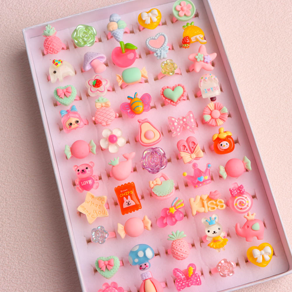 10/20/30/50/100 ピース/ロットファッション漫 - Resin Art Ring のレビューと価格