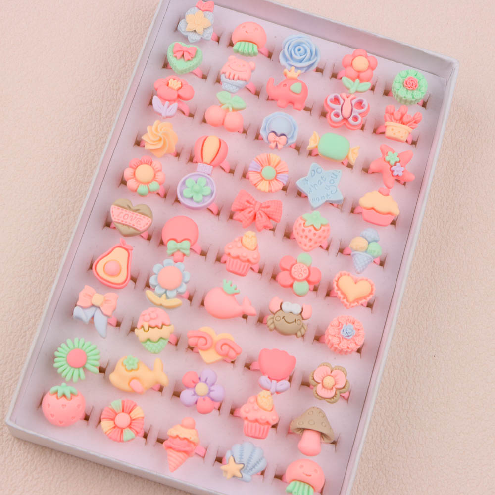 10/20/30/50/100 ピース/ロットファッション漫 - Resin Art Ring のレビューと価格