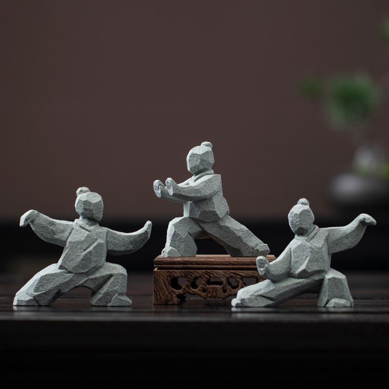 新しい中国風太極拳カンフー武術キャラクターの創造的な装飾品、 - Resin Art Table のレビューと価格