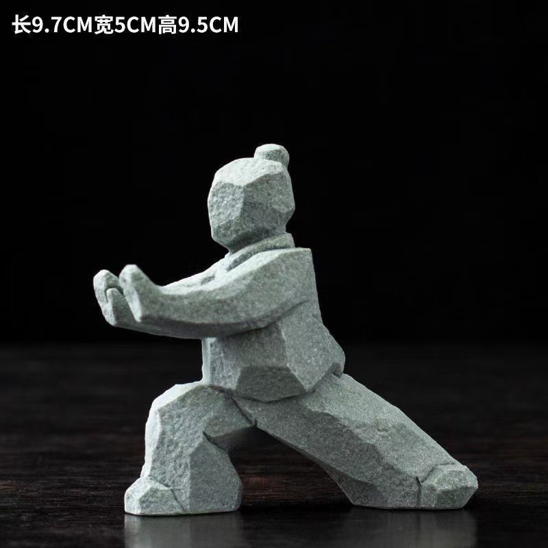 新しい中国風太極拳カンフー武術キャラクターの創造的な装飾品、 - Resin Art Table のレビューと価格