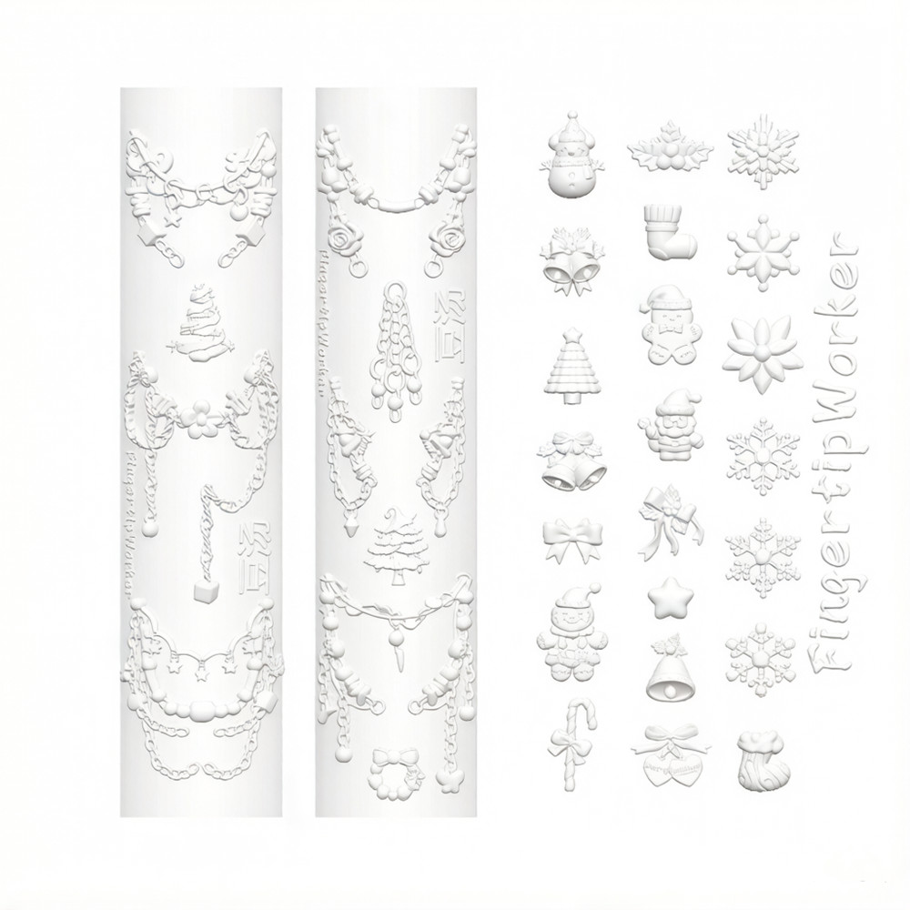 クリスマス3Dシリコンモールド ネイルアートUVレジン工芸用 - Xmas Resin Art のレビューと価格