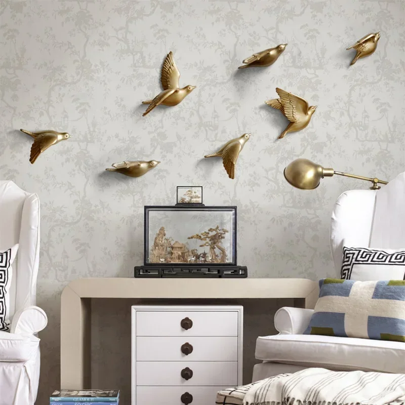 3D鳥の壁掛け,ヨーロッパの装飾アート,家の装飾,リビングル - Background Resin Art のレビューと価格