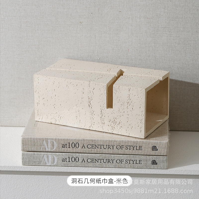高級幾何学模様ストーンティッシュボックス禅美学デスクトップペ - Resin Art Aesthetic のレビューと価格