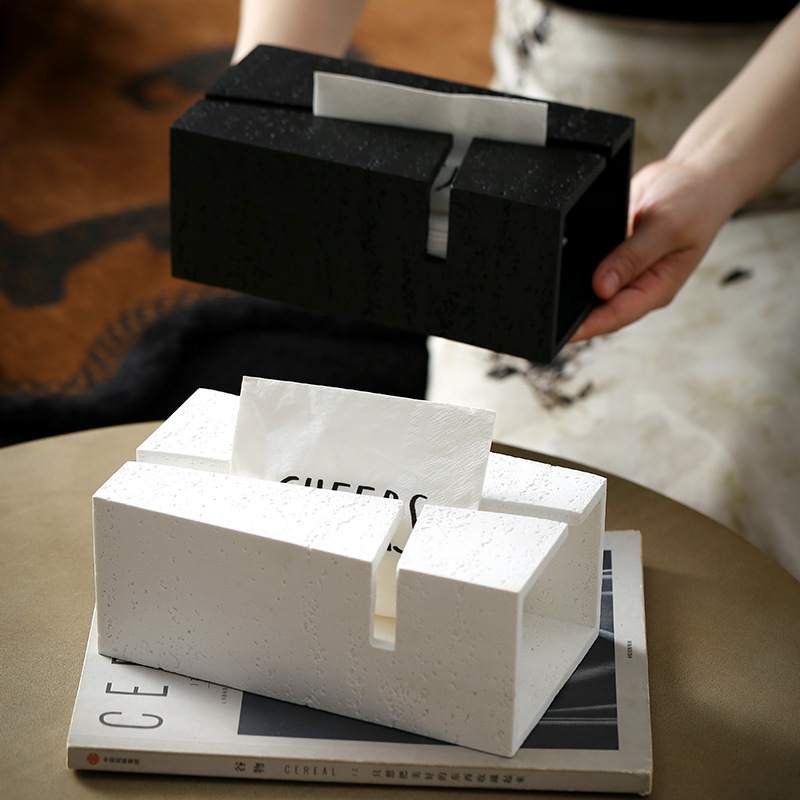高級幾何学模様ストーンティッシュボックス禅美学デスクトップペ - Resin Art Aesthetic のレビューと価格