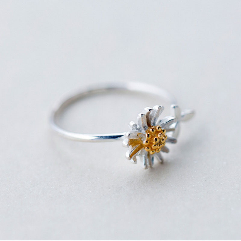 2021 春の新作ホワイトエナメルデイジーフラワーヴィンテー - Resin Art Ring のレビューと価格