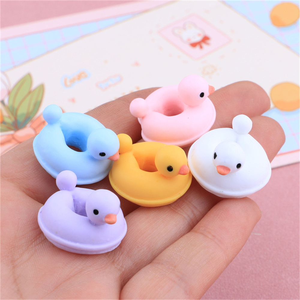 樹脂製の漫画のアヒルの水泳リング,レジンのフラットバック,ス - Resin Art Ring のレビューと価格