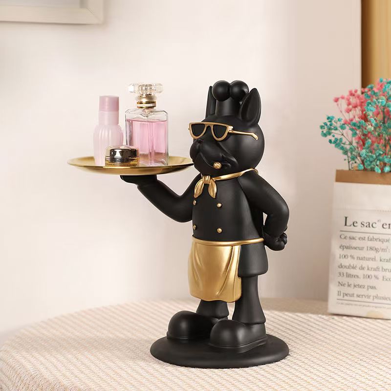 樹脂海賊シェフ像トレイリモコンキーモダンな玄関ホルダーキャン - Resin Art Table のレビューと価格