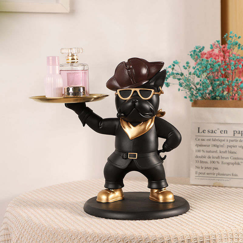 樹脂海賊シェフ像トレイリモコンキーモダンな玄関ホルダーキャン - Resin Art Table のレビューと価格