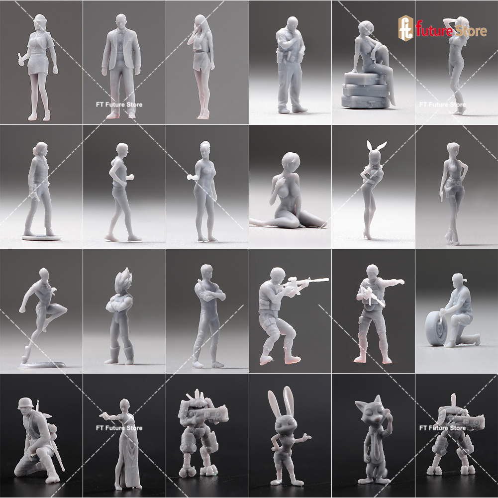 DIYブラインドボックス 5/10個セット 未塗装ミニチュア - Resin Art Things のレビューと価格