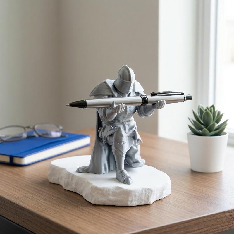 騎士ペンホルダー樹脂中世鎧デスクオーガナイザー画材オフィス用 - Resin Art Equipment のレビューと価格