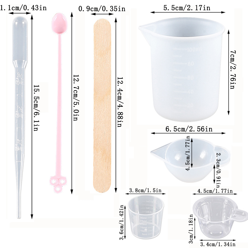 UVエポキシ樹脂キャスティングツールキット、計量カップ、ドロ - Resin Mixing Cup のレビューと価格