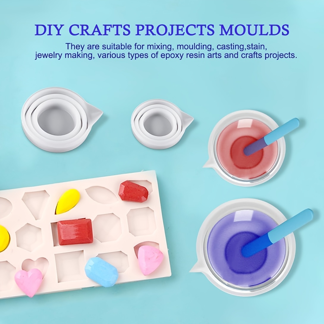 50-500 ミリリットル折りたたみ式シリコーン計量カップマ - Resin Mixing Cup のレビューと価格
