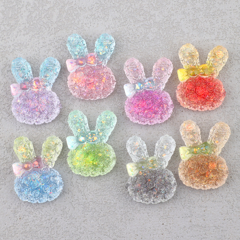 5個入り 18*25mm 光るグラデーションウサギレジンカボ - Resin Art Things のレビューと価格