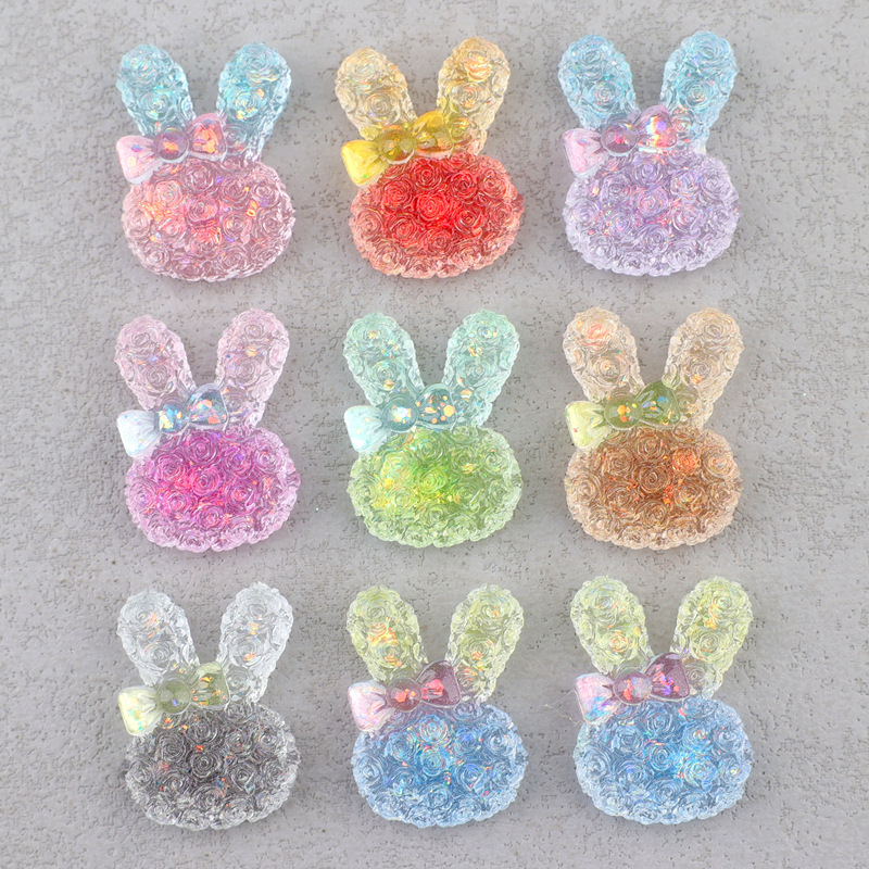 5個入り 18*25mm 光るグラデーションウサギレジンカボ - Resin Art Things のレビューと価格