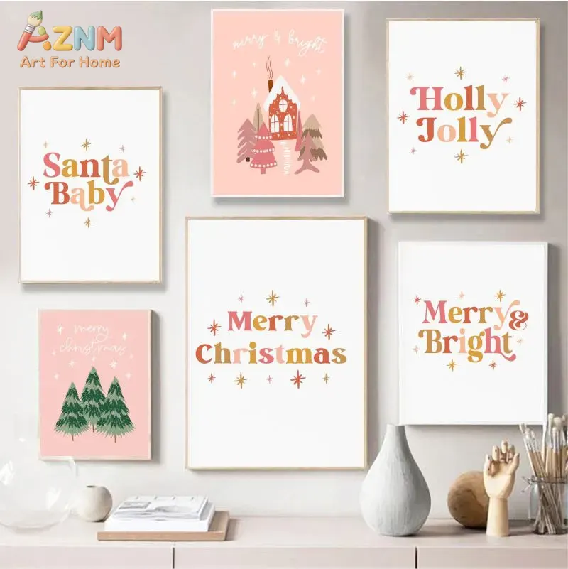 AZNM パステルピンク クリスマスレターハウス パインツリ - Xmas Resin Art のレビューと価格
