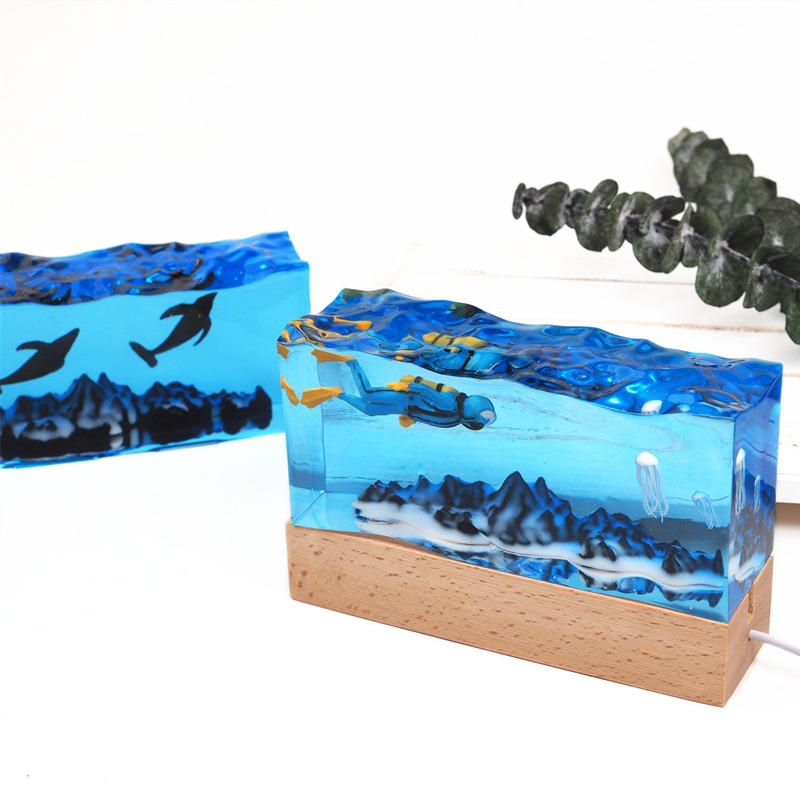 DIYレジン工芸ライト水中風景シリコンキャスティングモールド - Resin Art Equipment のレビューと価格