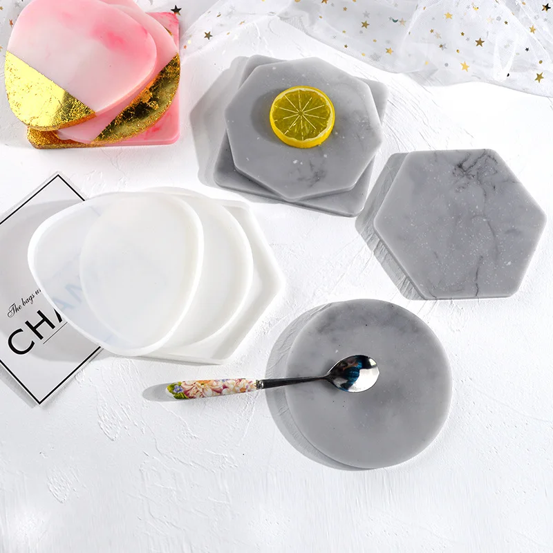 マルチスタイル幾何学コースター型三角形ラウンド正方形トレイシ - Resin Art Table のレビューと価格