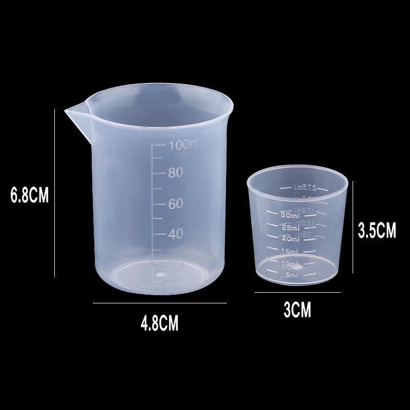 100ML & 30ML プラスチック計量カップ目盛り付きビ - Resin Mixing Cup のレビューと価格