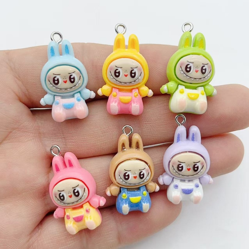 10 個かわいいウサギイチゴハウス樹脂チャーム素敵な漫画の動 - Resin Art Hanging のレビューと価格
