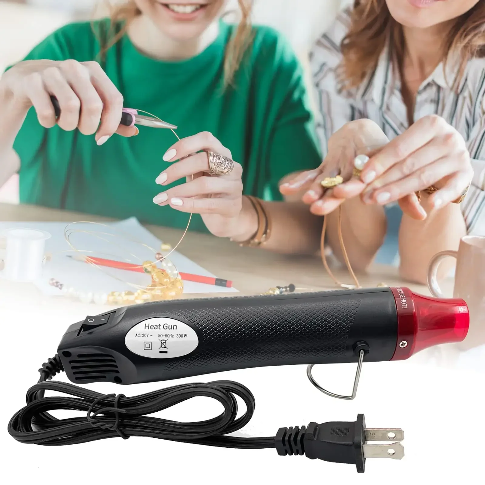 110V/220Vミニホットエアガン 300W ポータブルヒ - Resin Art Heat Gun のレビューと価格