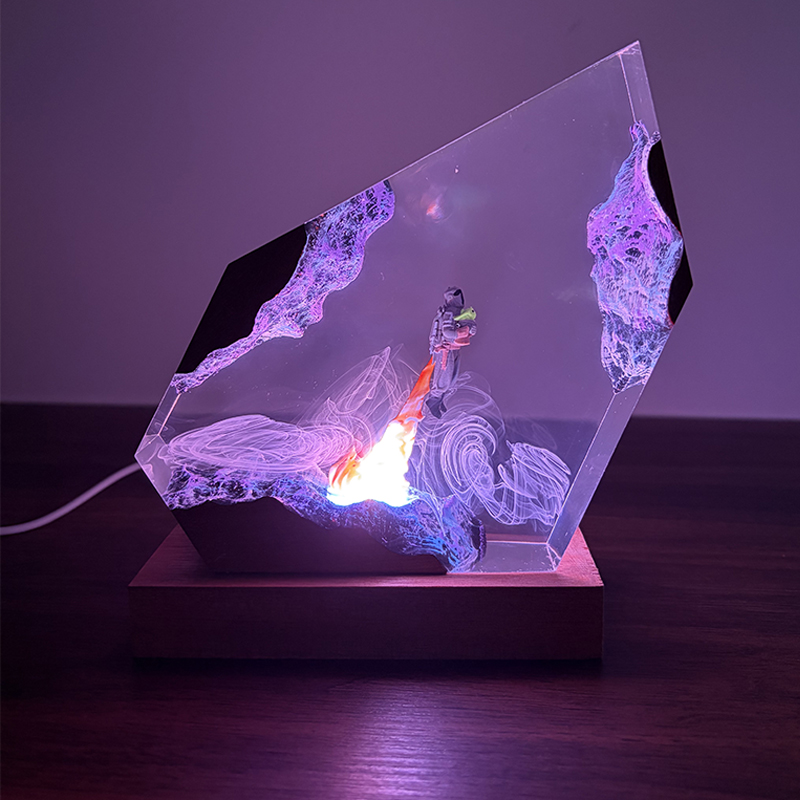 SFアニメフィギュア生物樹脂製テーブルライトクリエイティブア - Resin Art Table のレビューと価格