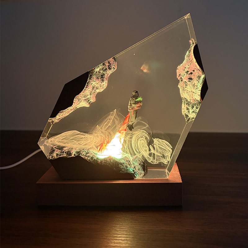 SFアニメフィギュア生物樹脂製テーブルライトクリエイティブア - Resin Art Table のレビューと価格