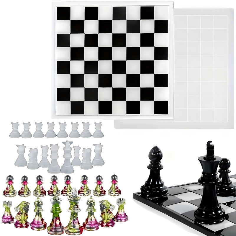 11Chessboard16樹脂シリコンモールドセット、3D - Resin Art Equipment のレビューと価格