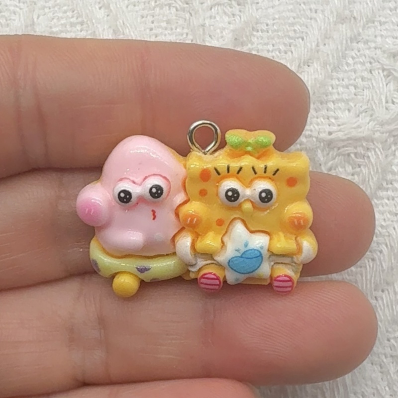 10個入り漫画風樹脂ペンダント、DIYジュエリー製作イヤリン - Resin Art Hanging のレビューと価格